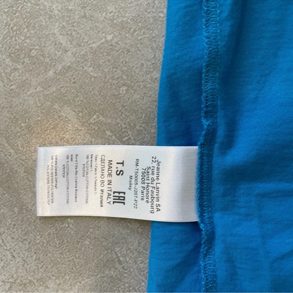 Lanvin Vibrant Blue Crewneck Tee - Picture 4 of 4